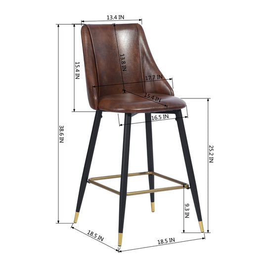 Smeg Modern Counter Stool with Pu Cover for Bar set in Kitchen-HOMY CASA
