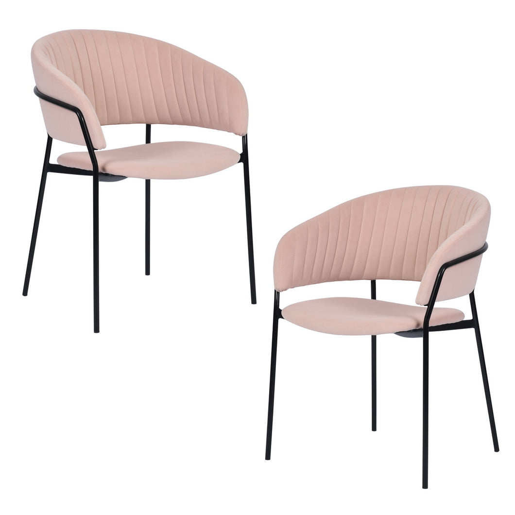 Mid-Century Modern Summerset Blush Dining Chairs for Kitchen