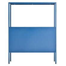 Load image into Gallery viewer, Metal Storage Cabinet Blue 2 Door Accent Cabinet
