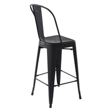 Load image into Gallery viewer, HomyCasa+ Industrial 29 Inch Metal Bar Stools with Splat Back, Tolix Style Stackable Stools for Kitchen, Bistro, Pub
