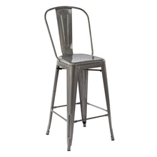 Load image into Gallery viewer, HomyCasa+ Industrial 29 Inch Metal Bar Stools with Splat Back, Tolix Style Stackable Stools for Kitchen, Bistro, Pub
