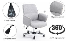 Load image into Gallery viewer, THOMASINA Upholstered Swivel Office Chair - HomyCasa
