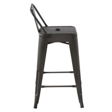 Load image into Gallery viewer, HOMYCASA Industrial 24 Inch Metal Counter Height Bar Stools Wholesale Pallet package with Low Back, Tolix Style Stackable Stools for Kitchen, Bistro, Pub
