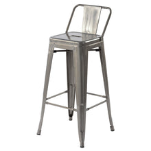 Load image into Gallery viewer, HOMYCASA Industrial 29 Inch Metal Bar Stools Wholesale Pallet package with Low Back, Tolix Style Stackable Stools for Kitchen, Bistro, Pub
