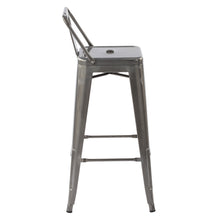 Load image into Gallery viewer, HOMYCASA Industrial 29 Inch Metal Bar Stools Wholesale Pallet package with Low Back, Tolix Style Stackable Stools for Kitchen, Bistro, Pub

