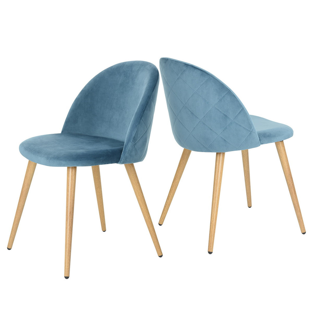 ZOMBA Modern Velvet Dining Chairs (Set of 2)-HomyCasa
