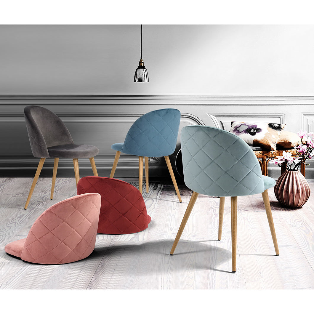 Modern and original velvet dining chair with graphic detail behind the back - ZOMBA