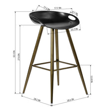 Load image into Gallery viewer, Modern Dining Room White PP seat Metal Leg Barstool
