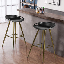 Load image into Gallery viewer, Modern Dining Room White PP seat Metal Leg Barstool
