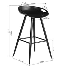 Load image into Gallery viewer, Modern Dining Room White PP seat Metal Leg Barstool
