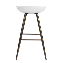 Load image into Gallery viewer, Modern Dining Room White PP seat Metal Leg Barstool

