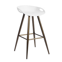 Load image into Gallery viewer, Modern Dining Room White PP seat Metal Leg Barstool
