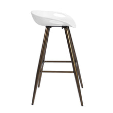 Load image into Gallery viewer, Modern Dining Room White PP seat Metal Leg Barstool
