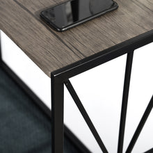 Load image into Gallery viewer, Modern console with black graphic structure and natural wood effect - HORES
