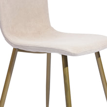 Load image into Gallery viewer, Modren Dining Chairs Set of 4,with Fabric Seat &amp; Back with Golden Legs for Dining Room

