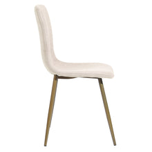 Load image into Gallery viewer, Modren Dining Chairs Set of 4,with Fabric Seat &amp; Back with Golden Legs for Dining Room
