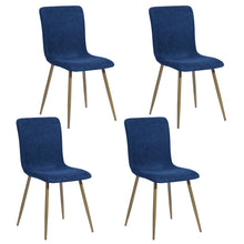 Load image into Gallery viewer, Modren Dining Chairs Set of 4,with Fabric Seat &amp; Back with Golden Legs for Dining Room

